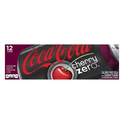 Coca Cola Zero Sugar Cherry Diet Soda Soft Drink