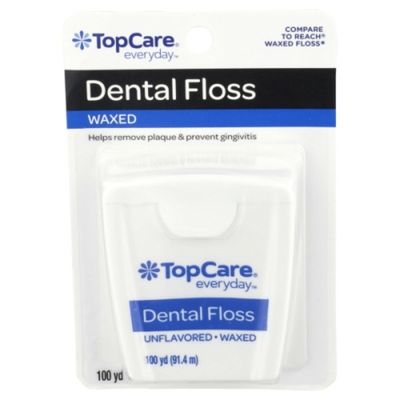 TopCare Dental Floss, Unflavored Waxed