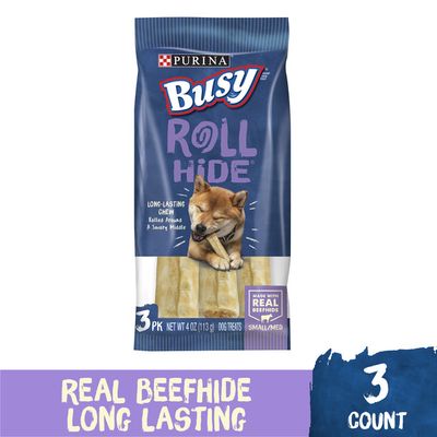 Purina Busy Rawhide Small/Medium Breed Dog Bones, Rollhide