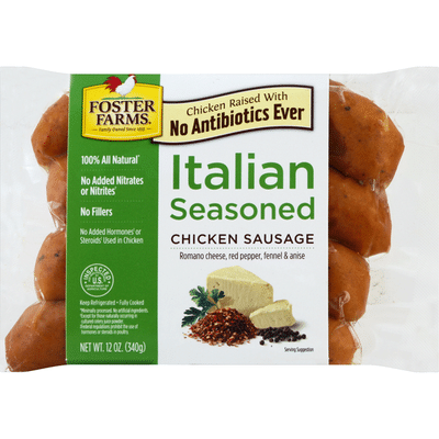 Foster Farms Chicken Sausage, Italian Seasoned