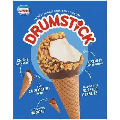 Drumstick Vanilla Frozen Dairy Dessert Cones