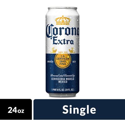 Corona Extra Mexican Lager Beer Can 24 Fl Oz Instacart