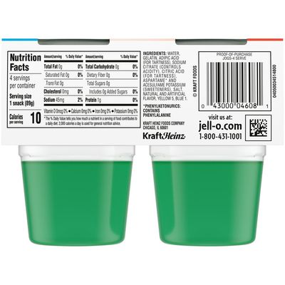 Jell-O Lemon-Lime Sugar Free Ready-to-Eat Gelatin Snacks