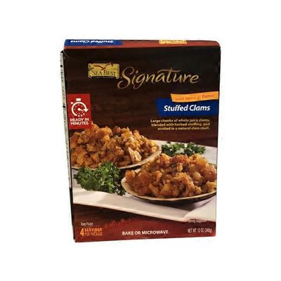 Sea Best Sign Stuffed Clams