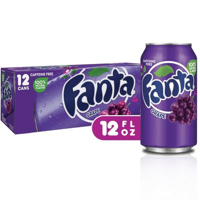 Fanta Grape Soda Fruit Flavored Soft Drink