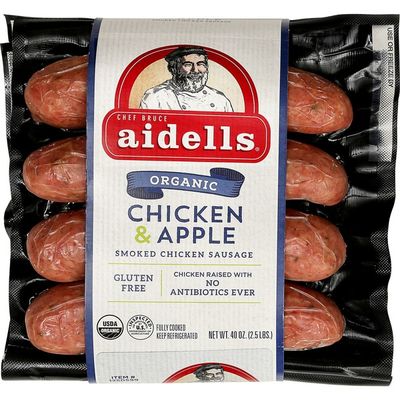 Aidells Smoked Organic Chicken Sausage, Chicken & Apple, 2.5 lb. (12 ...
