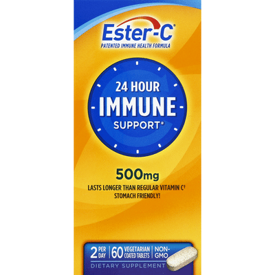 Ester-C Immune Support, 24 Hour, 500 mg, Vegetarian Coated Tablets