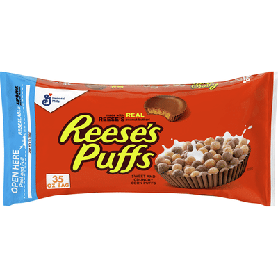 Reese's Puffs Cereal, Chocolatey Peanut Butter, with Whole Grain
