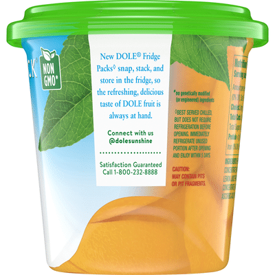 Dole Peach Slices in 100% Fruit Juice, Yellow Cling, Fridge Pack