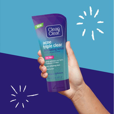 clean & clear acne triple clear exfoliating scrub