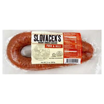 Slovacek Sausage Smoked Sausage, Hickory, Pork & Beef