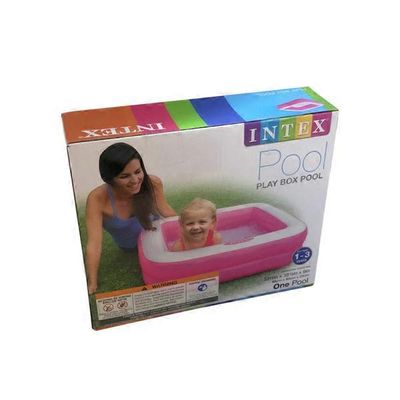 Intex Recreation 33.5" x 33.5" x 9" Ages 1-3 Pink Play Box Pool