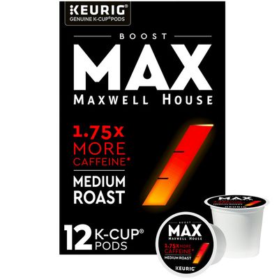 Maxwell House Boost Medium Roast K-Cup® Coffee Pods with 1.75X More Caffeine