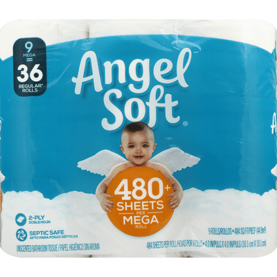 Angel Soft Bathroom Tissue, Unscented, 2-Ply, Mega Roll