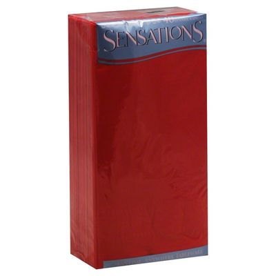 Sensations Napkins, Dinner, Red, Wrapped