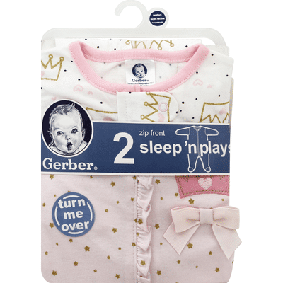 Gerber Sleep 'N Plays, Zip Front, Newborn