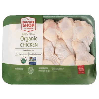 Organic Chicken Drumettes, Package