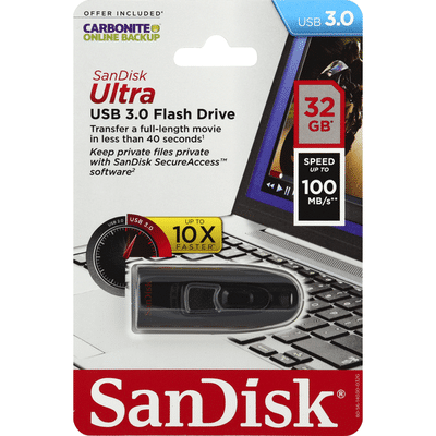 SanDisk Flash Drive, USB 3.0, Ultra, 32 GB