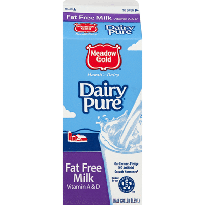 Meadow Gold Milk, Fat Free