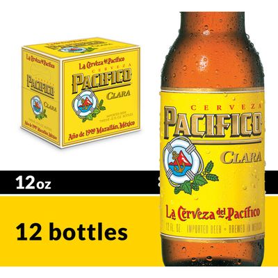 Pacifico Clara Mexican Lager Beer Bottles