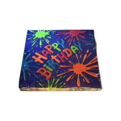 American Greetings Napkins, Luncheon, Birthday Splat, 2 Ply
