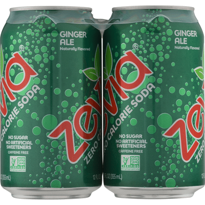 Zevia Zero Calorie Soda Ginger Ale - 6 PK