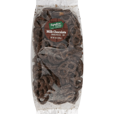 Signature Farms Pretzels, Milk Chocolate Covered