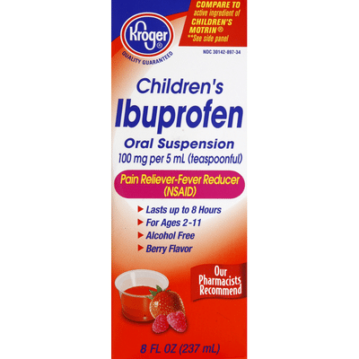 Kroger Ibuprofen, Children's, Berry Flavor