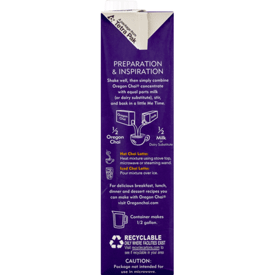 Oregon Cafe Sugar Free Chai Concentrate