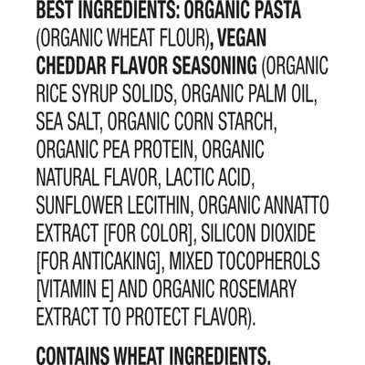 Annie's Organic Vegan Mac Cheddar Flavor Pasta and Sauce