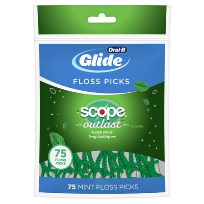 Oral-B Mint Dental Floss Picks With Long Lasting Scope Flavor