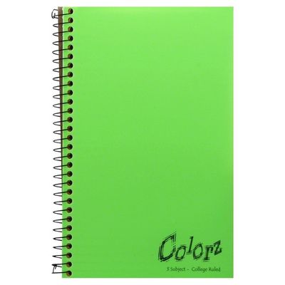 Norcom Notebook, 3 Subject, College Ruled, 102 Sheets