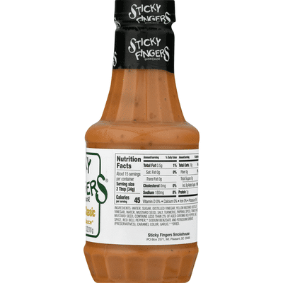 Sticky Fingers Smokehouse Barbecue Sauce, Carolina Classic