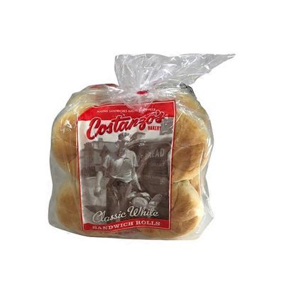 Costanzo's Bakery Classic White Sandwich Rolls