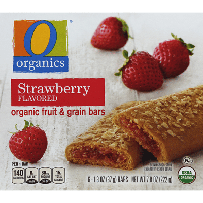 O Organics Fruit & Grain Bars, Organic, Strawberry Flavored