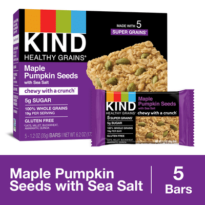 KIND Healthy Grains Maple Pumpkin Seeds with Sea Salt Granola Bars