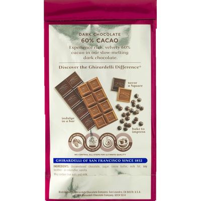 Ghirardelli Chocolate Dark Chocolate, 60% Cacao