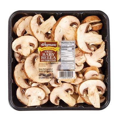 Wegmans Food You Feel Good About Sliced Baby Bella Mushrooms, FAMILY PACK