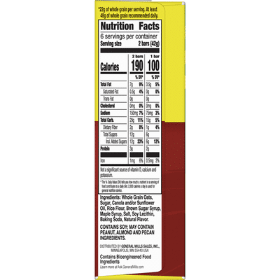 Nature Valley Crunchy Granola Bar, Maple Brown Sugar, 12 Bars