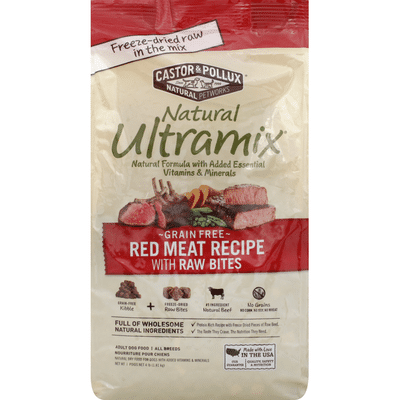 Natural Ultramix Dog Food, Adult, Grain-Free, Red Meat Recipe, with Raw Bites