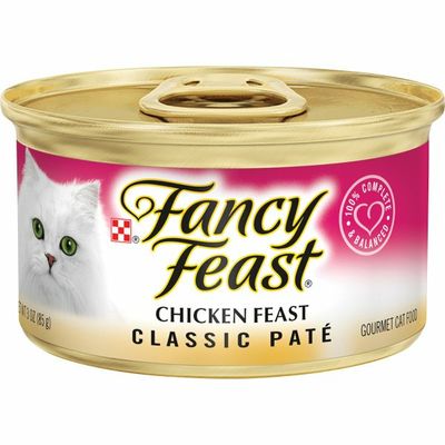 Purely Fancy Feast Grain Free Pate Wet Cat Food, Classic Pate Chicken Feast