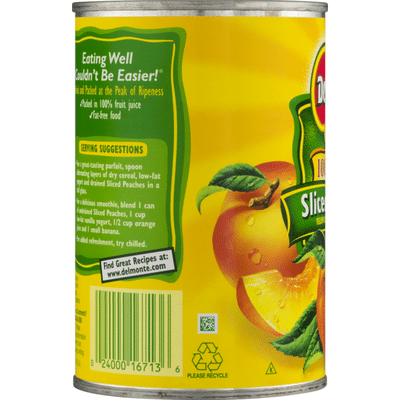 Del Monte 100% Juice Sliced Peaches