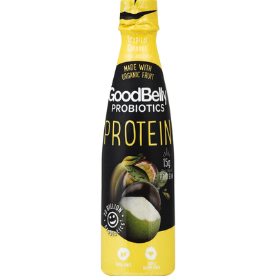 GoodBelly Juice Drink, Protein, Tropical Coconut Flavor