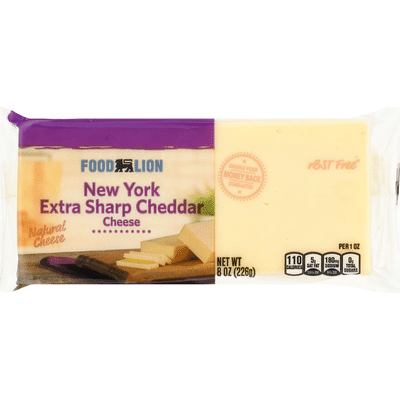 Food Lion Cheese, Extra Sharp Cheddar, New York