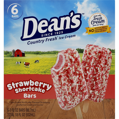 Dean S Ice Cream Bars Strawberry Shortcake 6 Each Instacart