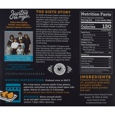 Siete Taco Shells, Grain Free