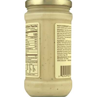 Raos Alfredo Sauce, Roasted Garlic, Homemade
