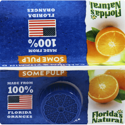 Florida's Natural 100% Juice, Orange, Some Pulp, Calcium & Vitamin D