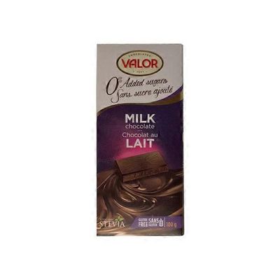 Valor No Sugar Added Milk Chocolate Bar
