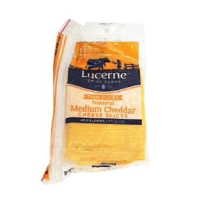 Lucerne Medium Cheddar Thin Sliced Cheese